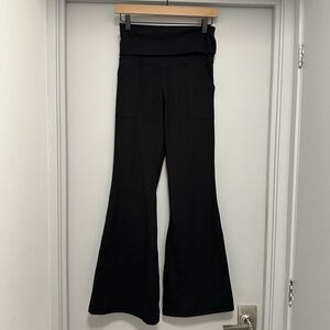 Aerie Fold Over Flare High Rise Leggings